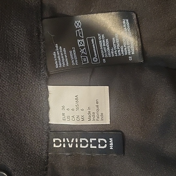 Divided Woman's Lined Black, Blue & White Embellished Mini Skirt, Size: 6 - Picture 3 of 8